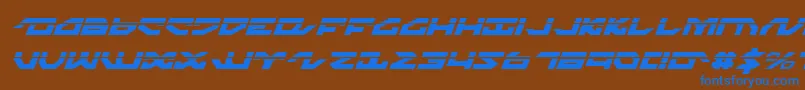 Nightrunnerlai Font – Blue Fonts on Brown Background