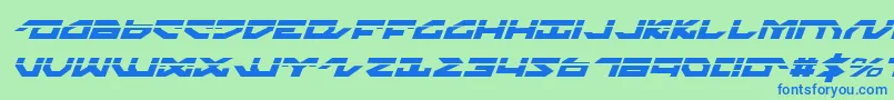 Nightrunnerlai Font – Blue Fonts on Green Background