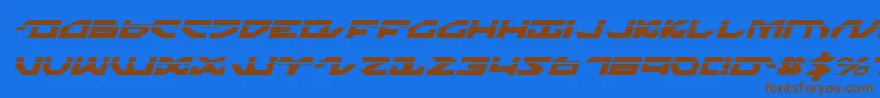 Nightrunnerlai Font – Brown Fonts on Blue Background