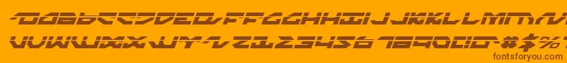 Nightrunnerlai Font – Brown Fonts on Orange Background