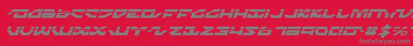 フォントNightrunnerlai – 赤い背景に灰色の文字