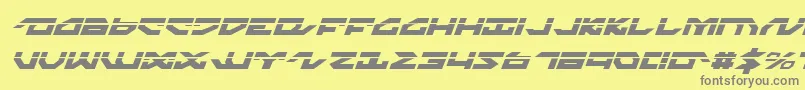 Nightrunnerlai-Schriftart – Graue Schriften auf gelbem Hintergrund