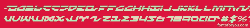 Nightrunnerlai Font – Green Fonts on Red Background