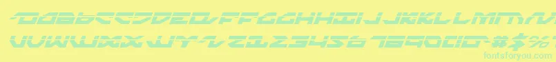 Nightrunnerlai Font – Green Fonts on Yellow Background