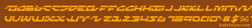 Police Nightrunnerlai – polices orange sur fond brun