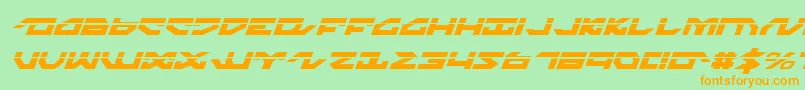 Шрифт Nightrunnerlai – оранжевые шрифты на зелёном фоне