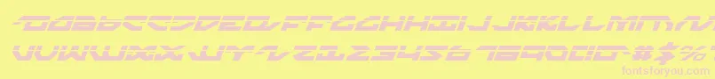 Nightrunnerlai Font – Pink Fonts on Yellow Background