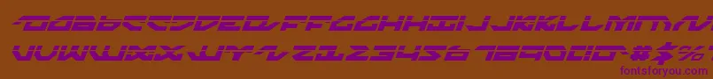 Nightrunnerlai Font – Purple Fonts on Brown Background