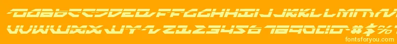 Nightrunnerlai Font – Yellow Fonts on Orange Background
