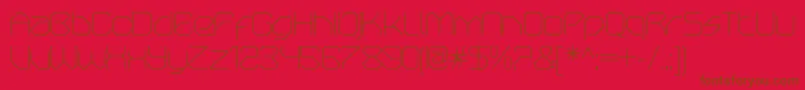 OricneoThin Font – Brown Fonts on Red Background