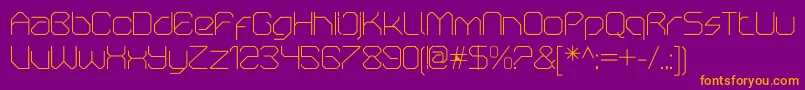 OricneoThin Font – Orange Fonts on Purple Background