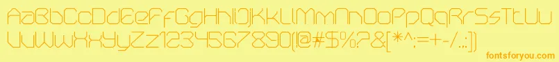 OricneoThin Font – Orange Fonts on Yellow Background