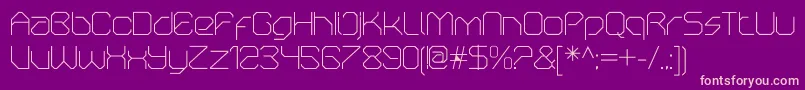 OricneoThin Font – Pink Fonts on Purple Background