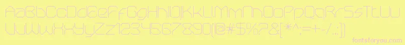 OricneoThin Font – Pink Fonts on Yellow Background