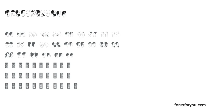 Schriftart Profilsdcoxy – Alphabet, Zahlen, spezielle Symbole