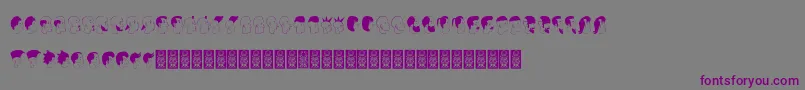 Więcej informacji o czcionce Profilsdcoxy Czcionka Profilsdcoxy – fioletowe czcionki na szarym tle