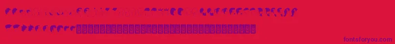 Profilsdcoxy Font – Purple Fonts on Red Background