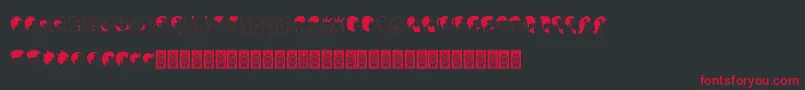 Profilsdcoxy Font – Red Fonts on Black Background