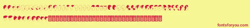 Profilsdcoxy Font – Red Fonts on Yellow Background