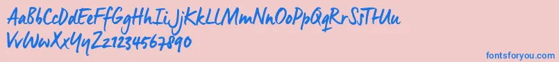 ManusSmoothTrial Font – Blue Fonts on Pink Background