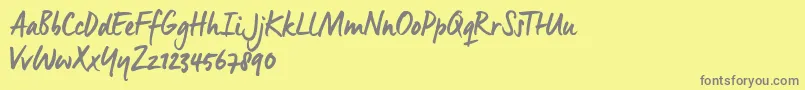 ManusSmoothTrial Font – Gray Fonts on Yellow Background