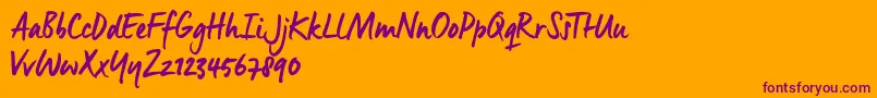 ManusSmoothTrial Font – Purple Fonts on Orange Background