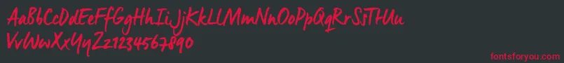 ManusSmoothTrial Font – Red Fonts on Black Background