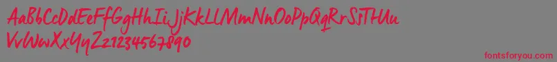 ManusSmoothTrial Font – Red Fonts on Gray Background