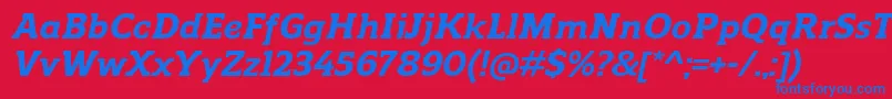 fuente ReganslabExtrabolditalic – Fuentes Azules Sobre Fondo Rojo
