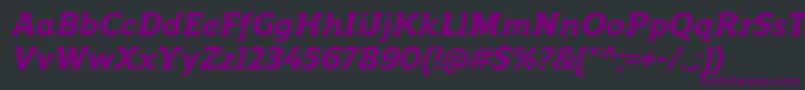 ReganslabExtrabolditalic Font – Purple Fonts on Black Background