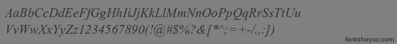 Подробнее о шрифте AparajitaItalic Шрифт AparajitaItalic – чёрные шрифты на сером фоне
