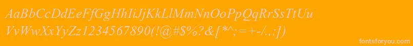 Подробнее о шрифте AparajitaItalic Шрифт AparajitaItalic – розовые шрифты на оранжевом фоне