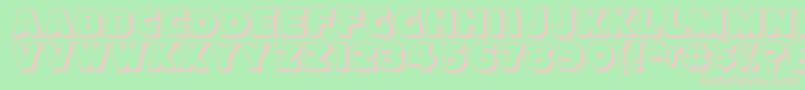 Sansposterbold3D Font – Pink Fonts on Green Background