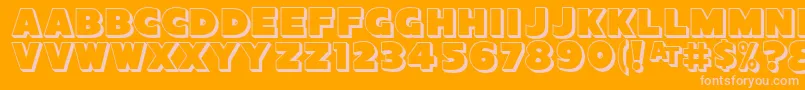 Sansposterbold3D Font – Pink Fonts on Orange Background