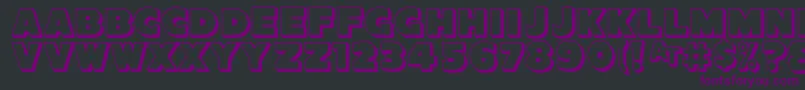 Sansposterbold3D Font – Purple Fonts on Black Background