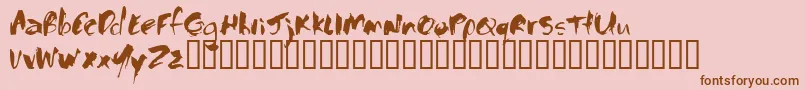 Baloney Font – Brown Fonts on Pink Background