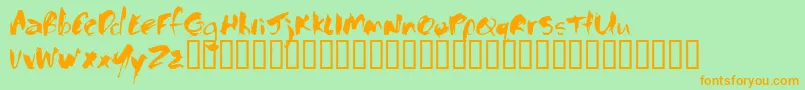 Baloney Font – Orange Fonts on Green Background