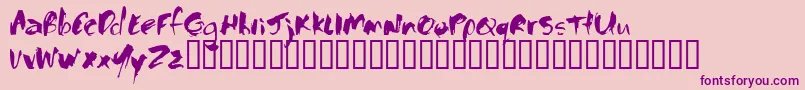 Baloney Font – Purple Fonts on Pink Background