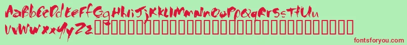 Baloney Font – Red Fonts on Green Background