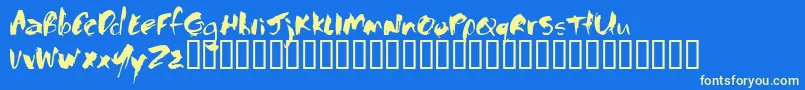 Baloney Font – Yellow Fonts on Blue Background