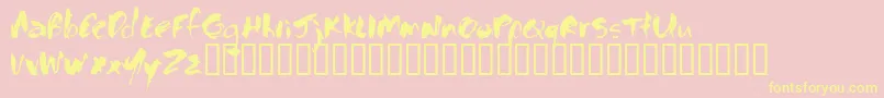 Baloney Font – Yellow Fonts on Pink Background