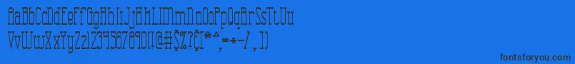 CombustionTallBrk Font – Black Fonts on Blue Background