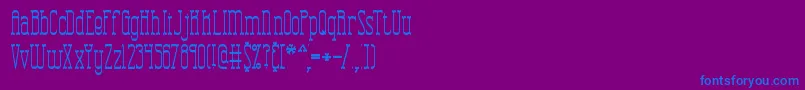 CombustionTallBrk Font – Blue Fonts on Purple Background