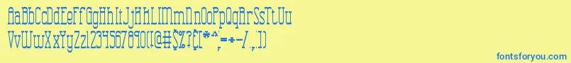 CombustionTallBrk Font – Blue Fonts on Yellow Background