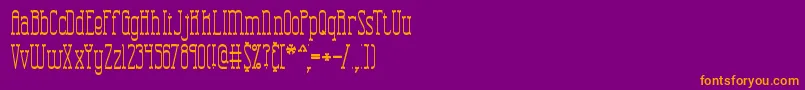 CombustionTallBrk Font – Orange Fonts on Purple Background