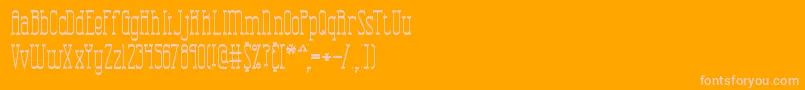 CombustionTallBrk Font – Pink Fonts on Orange Background