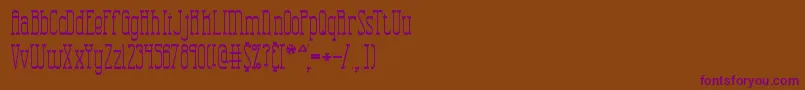 CombustionTallBrk-Schriftart – Violette Schriften auf braunem Hintergrund
