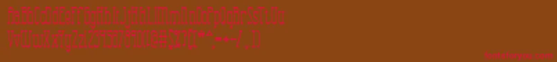 CombustionTallBrk Font – Red Fonts on Brown Background