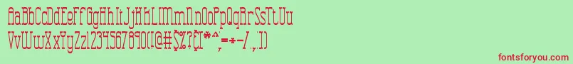 CombustionTallBrk Font – Red Fonts on Green Background