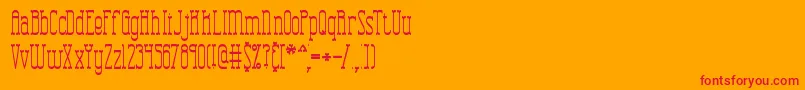 CombustionTallBrk Font – Red Fonts on Orange Background
